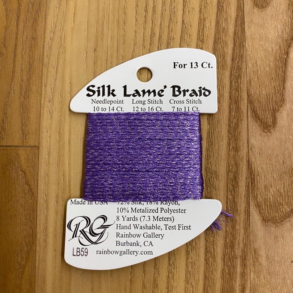 Silk Lamé Braid LB59 Lilac - KC Needlepoint