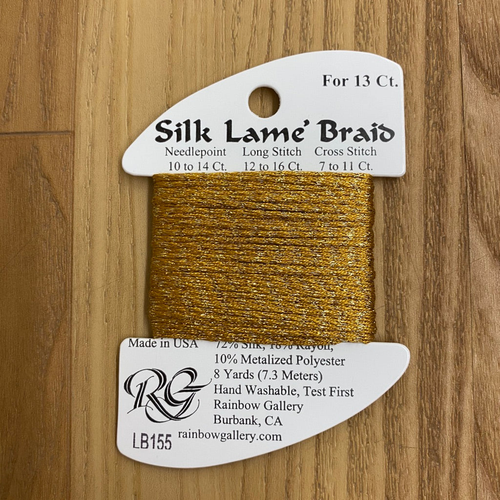 Silk Lamé Braid LB155 Harvest Gold - KC Needlepoint