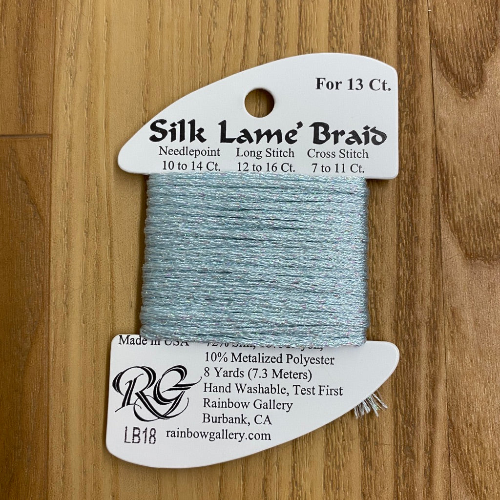 Silk Lamé Braid LB18 Surf Blue - KC Needlepoint