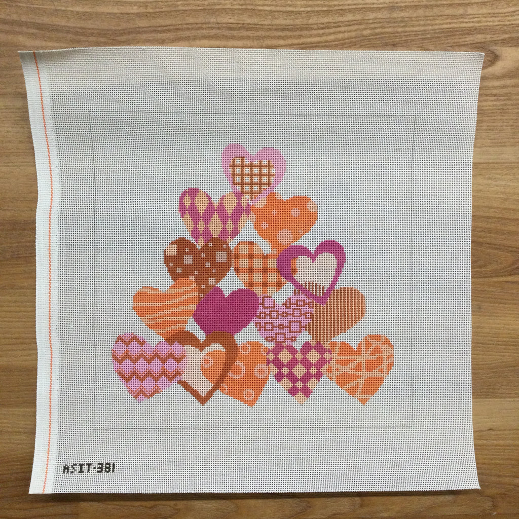 Heart Tree Needlepoint Canvas - KC Needlepoint