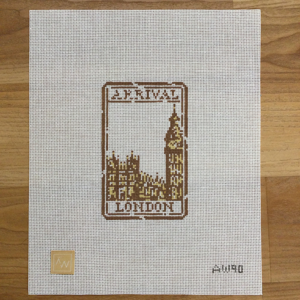 London Stamp-New York Canvas - KC Needlepoint