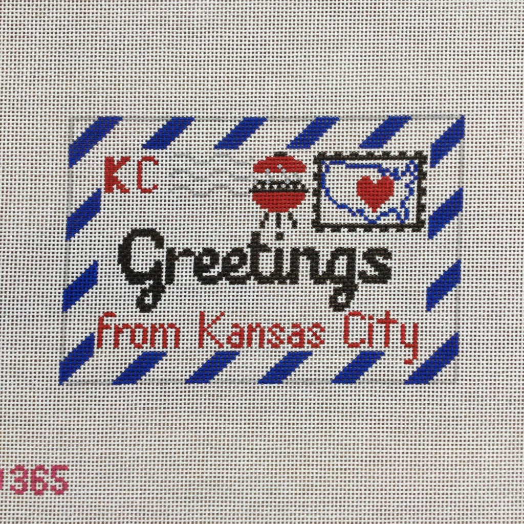 Greetings from Kansas City Canvas - KC Needlepoint