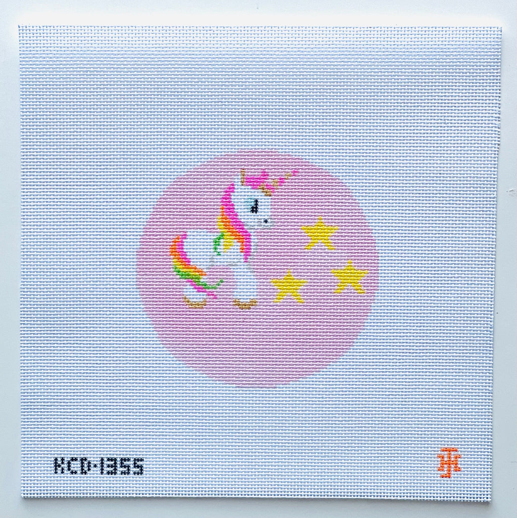 Unicorn Ornament Canvas - KC Needlepoint