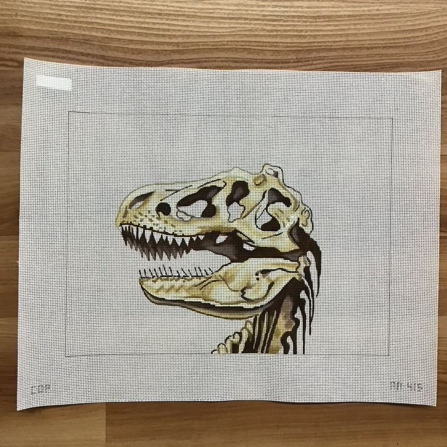 Dinosaur Skull Canvas - KC Needlepoint