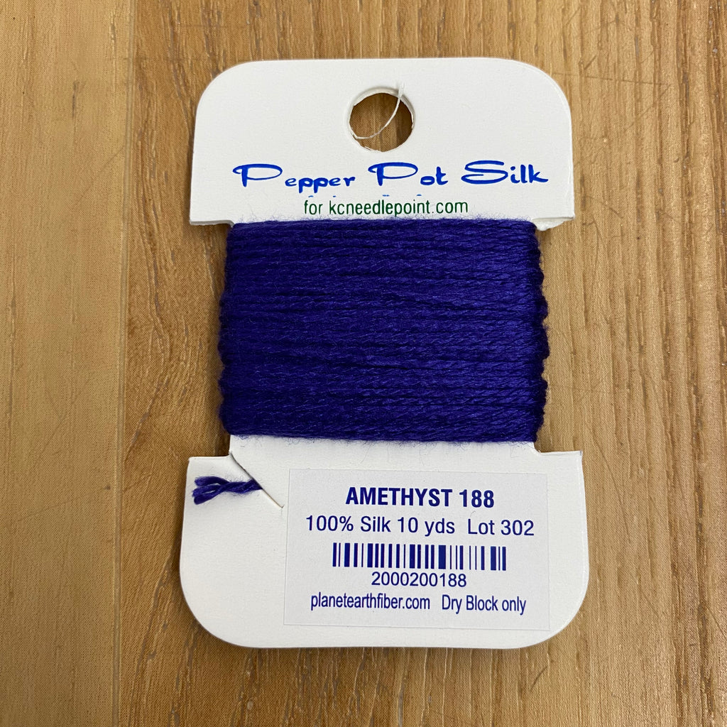 Pepper Pot Silk Card 188 Amethyst - KC Needlepoint