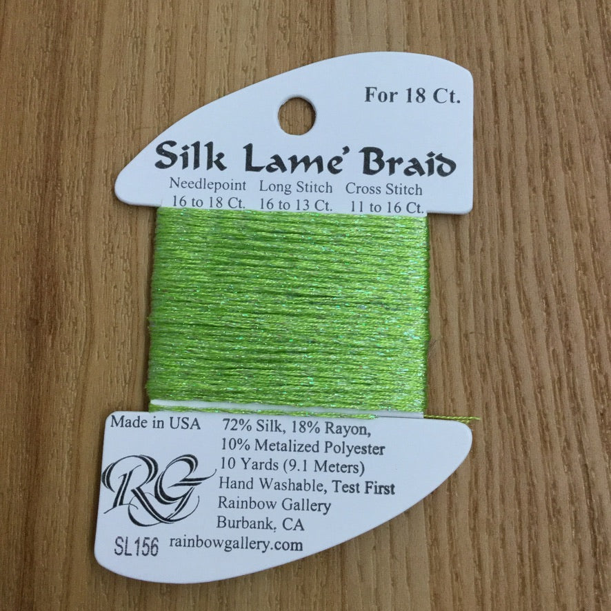 Silk Lamé Braid SL156 Kiwi - KC Needlepoint