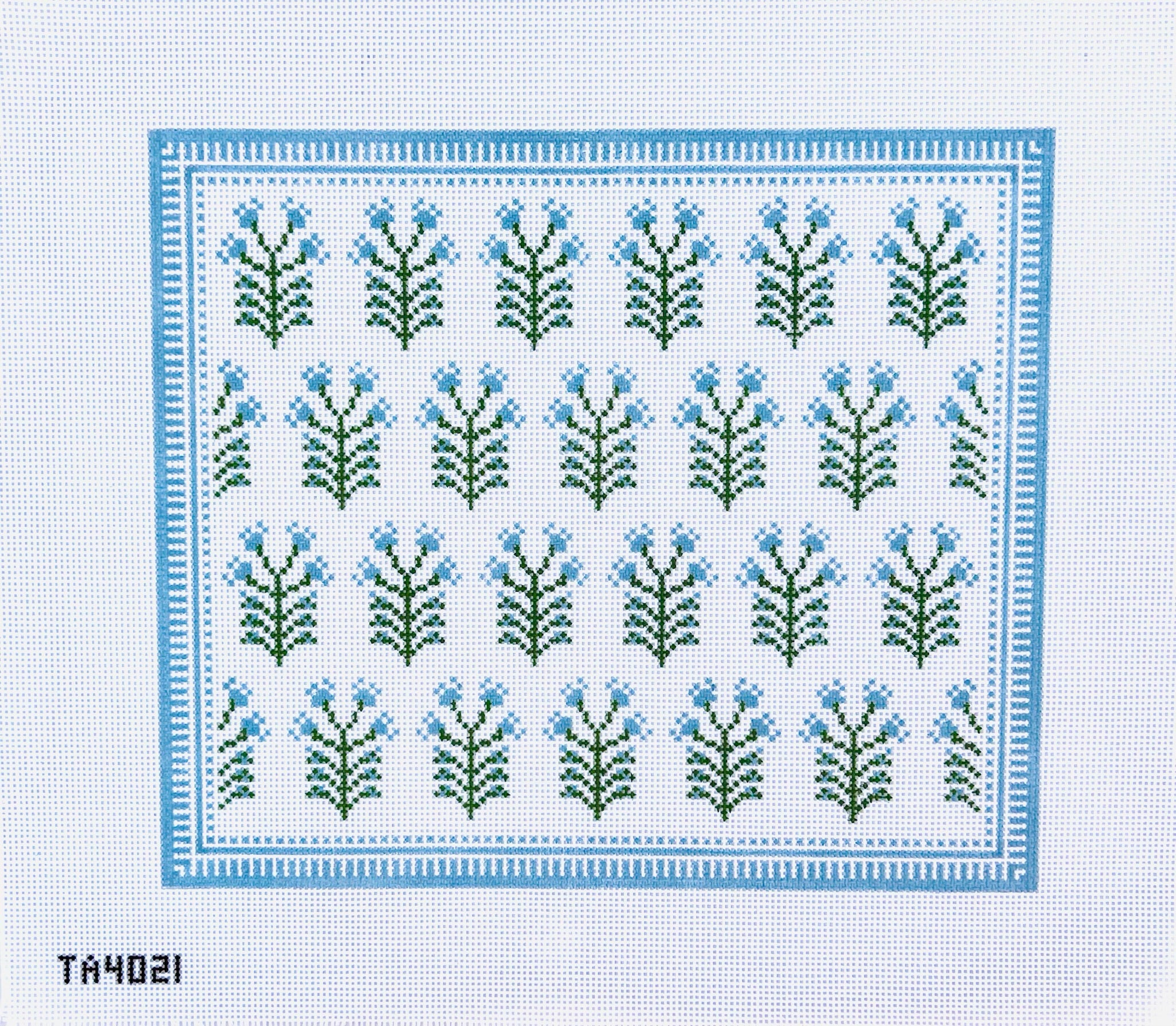 Bluebell Pattern Pillow Canvas - KC Needlepoint