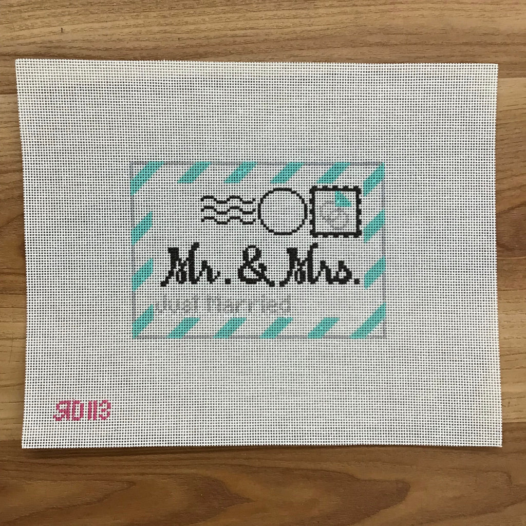 Mr. & Mrs. Letter Canvas - KC Needlepoint