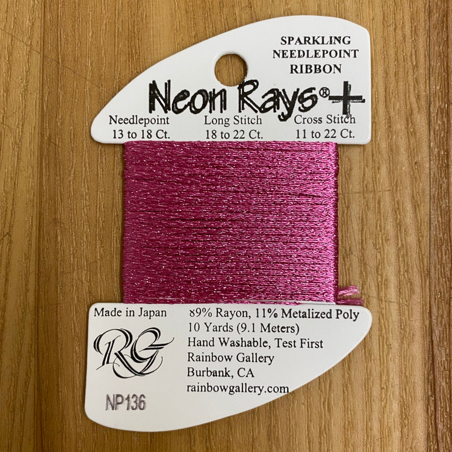 Neon Rays+ NP136 Dark Rose Pink - KC Needlepoint