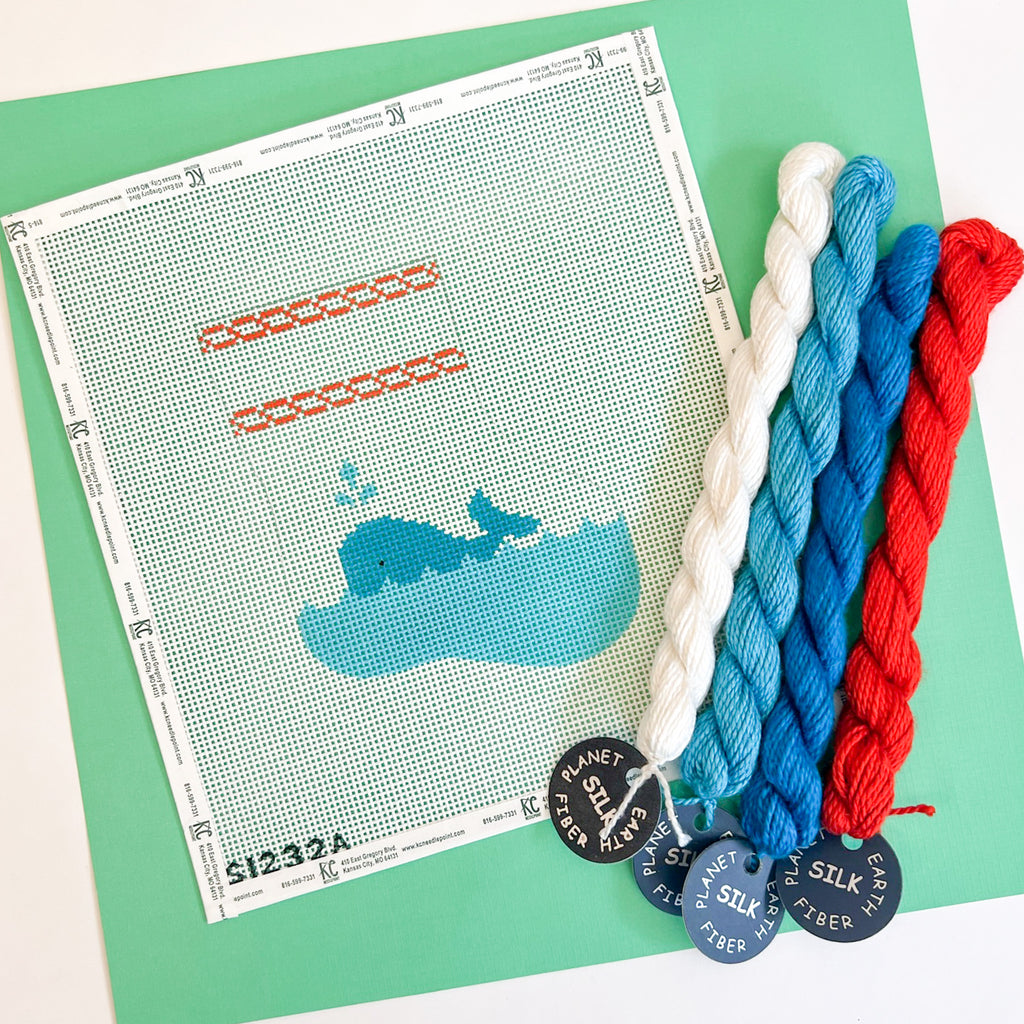 Whale Mini Sock Kit - KC Needlepoint