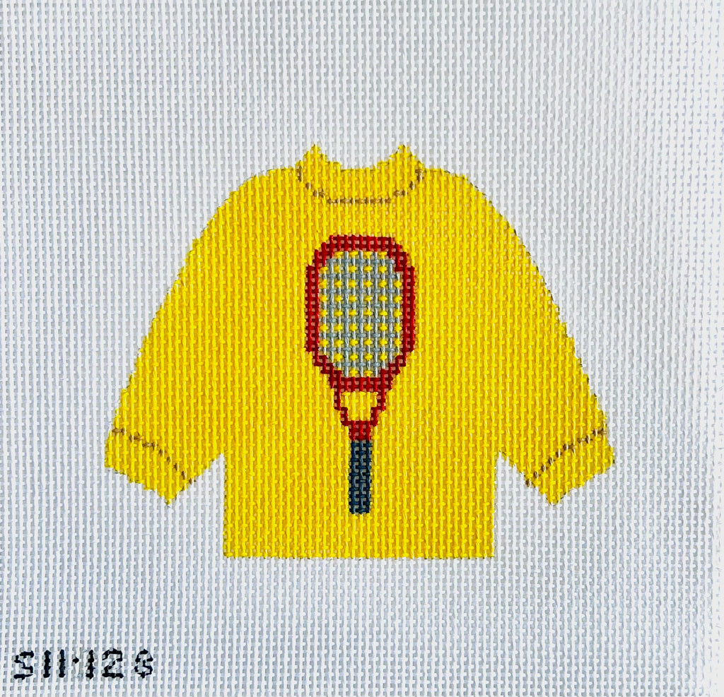 Tennis Racquet Pullover Sweater Needlepoint Canvas - KC Needlepoint