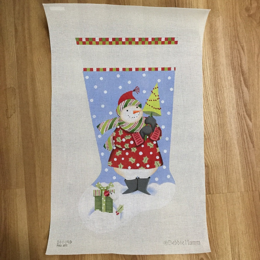Snowman Stocking Canvas - needlepoint