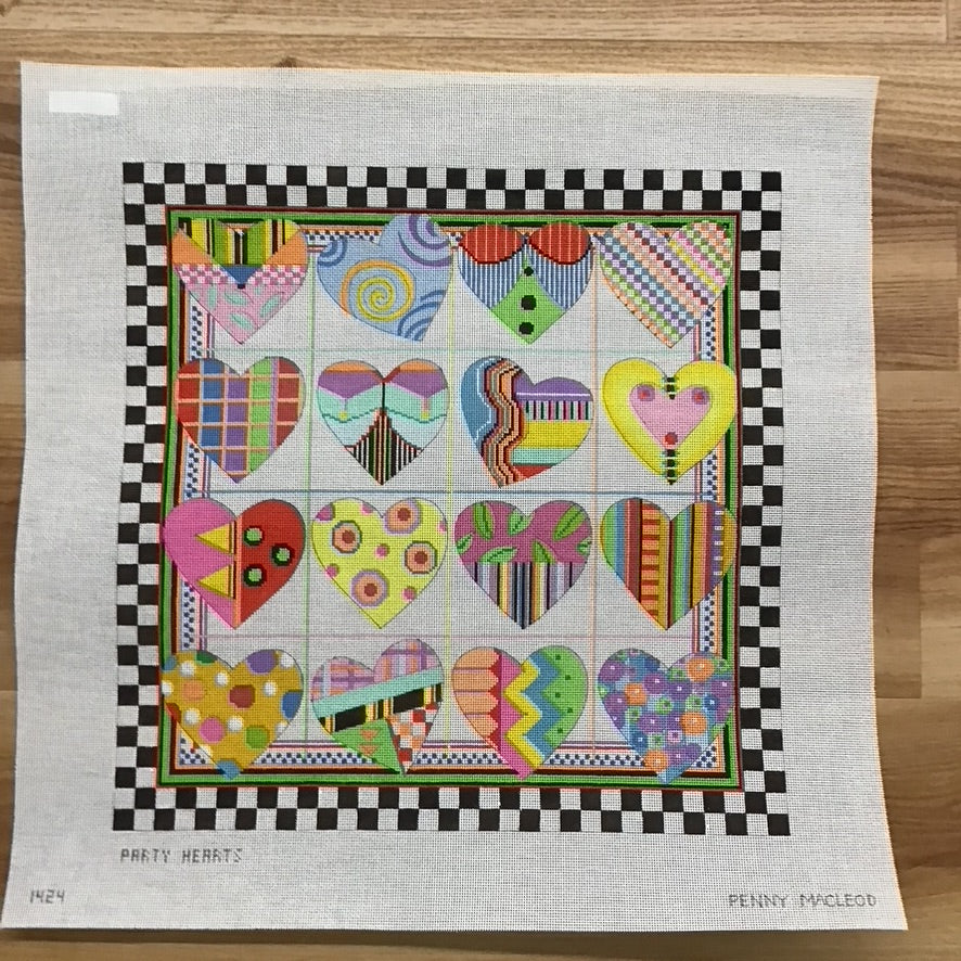 Party Hearts Canvas – KC Needlepoint