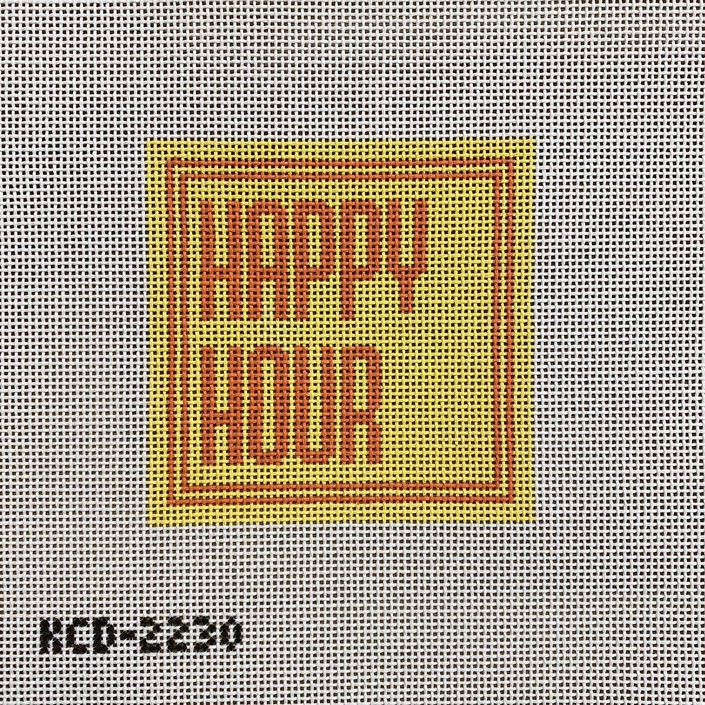 Happy Hour Square Canvas - KC Needlepoint