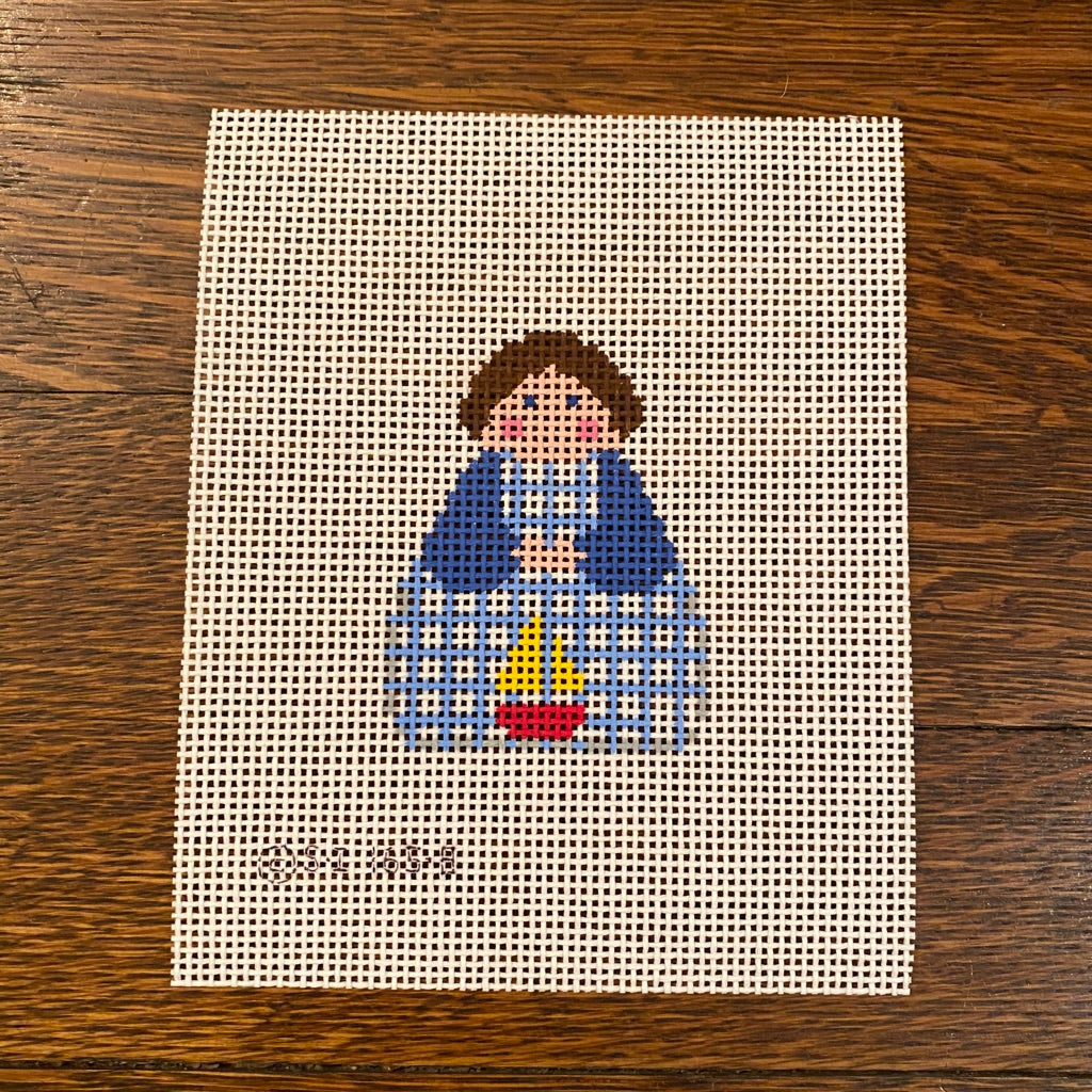 August Angel Canvas - needlepoint