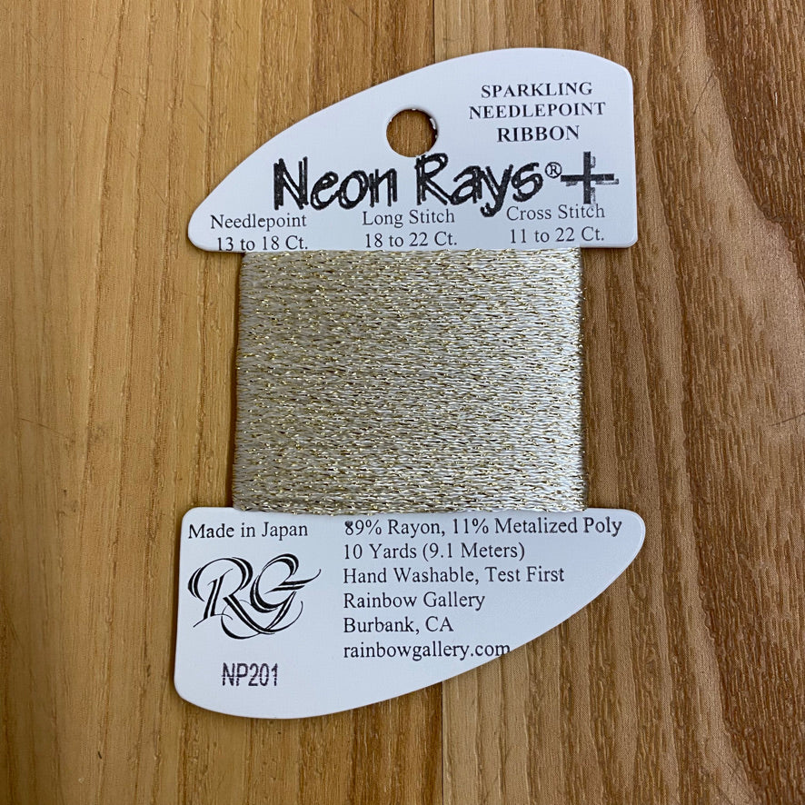 Neon Rays+ NP201 Gold Sparkle - KC Needlepoint