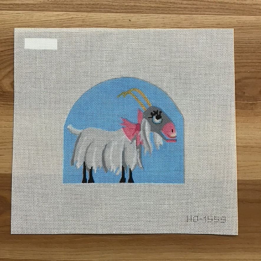 Miss Alpine Goat Canvas - KC Needlepoint