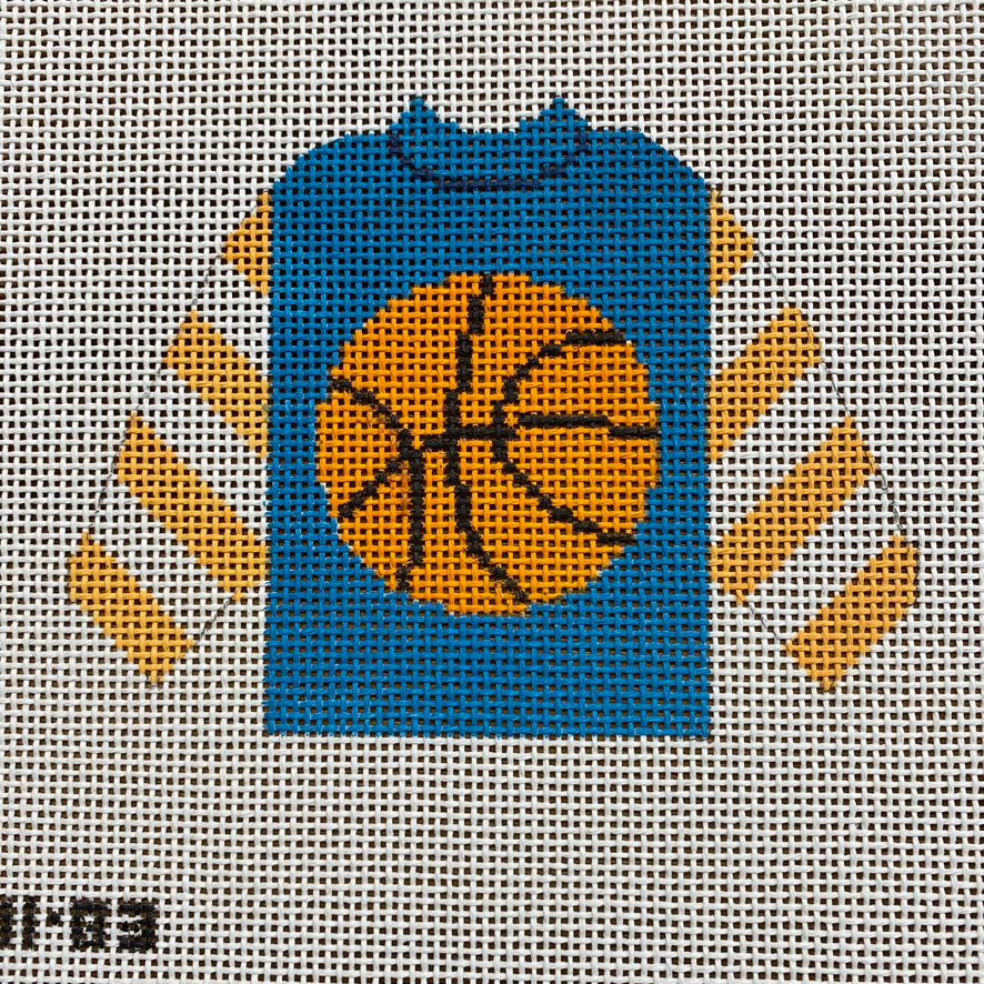 Basketball Pullover Sweater Needlepoint Canvas - KC Needlepoint