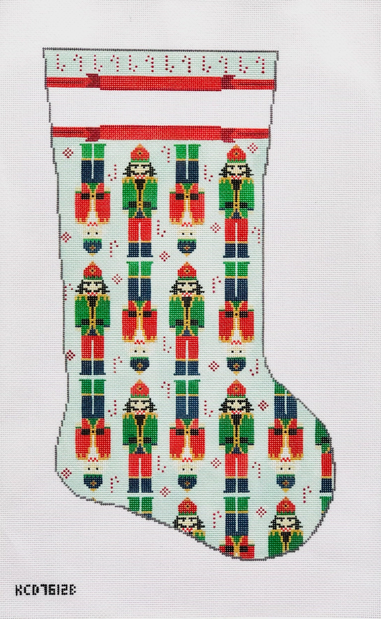 Nutcracker Stocking on Blue Stocking