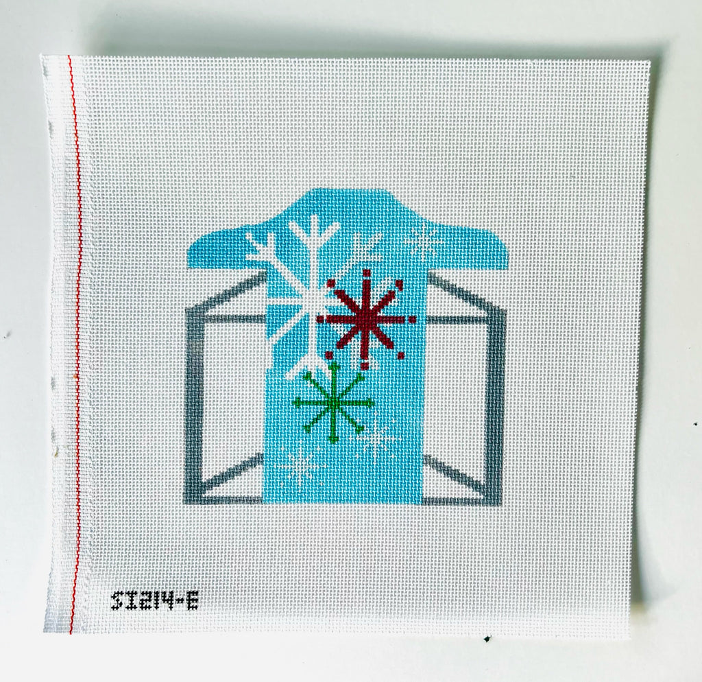Snowflake Sled Canvas - KC Needlepoint