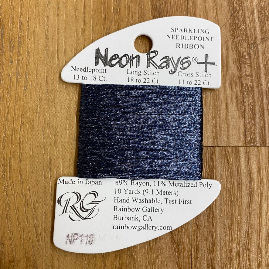 Neon Rays+ NP110 Dark Pewter - KC Needlepoint