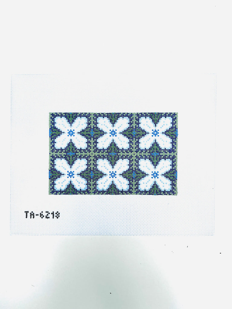 Floral Quilt Acrylic Purse - KC Needlepoint