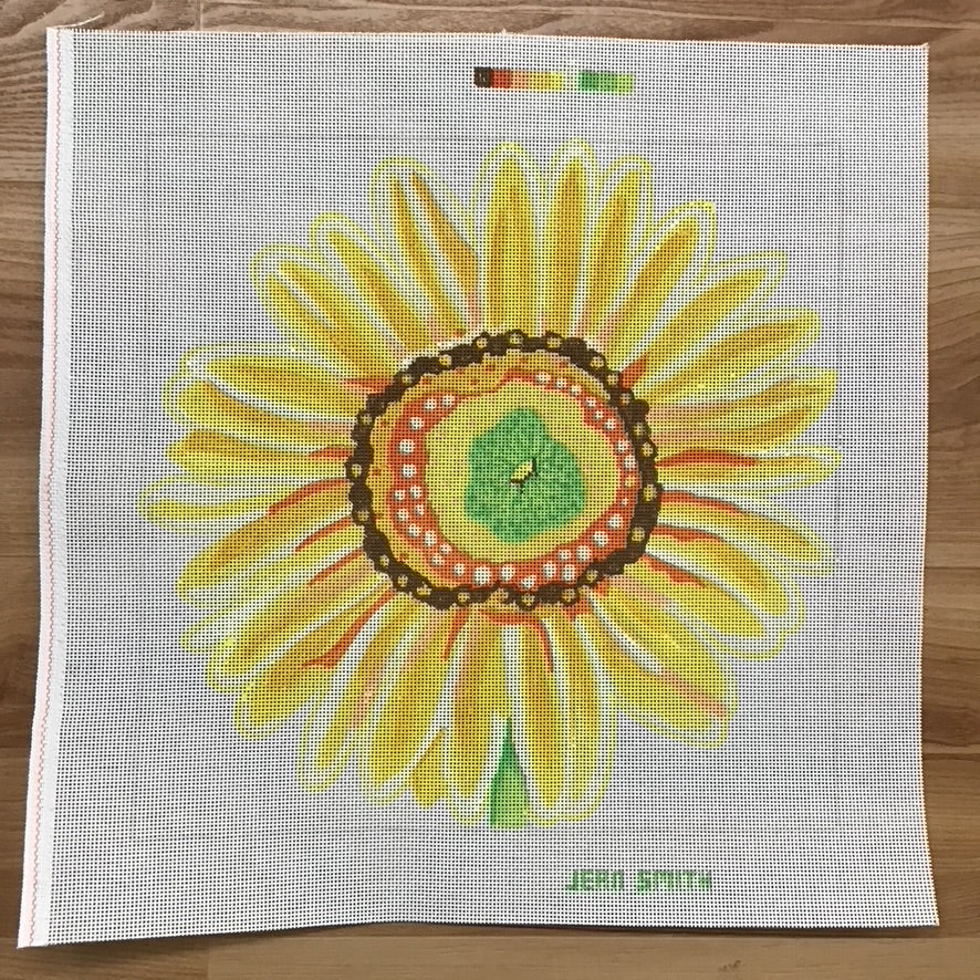 Sunshine Sunflower Needlepoint Canvas - KC Needlepoint
