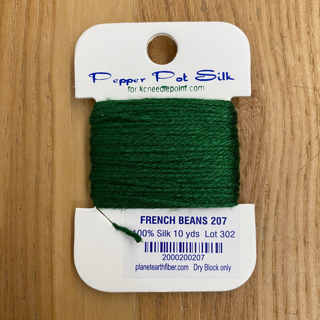 Pepper Pot Silk Card 207 French Bean - KC Needlepoint