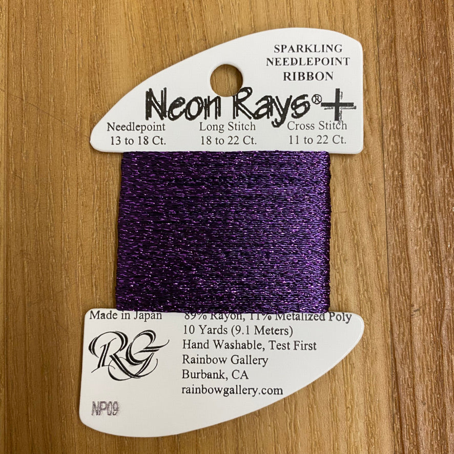 Neon Rays+ NP09 Purple - KC Needlepoint