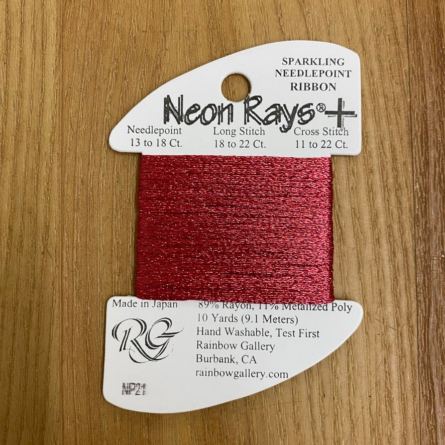 Neon Rays+ NP21 Cherry - KC Needlepoint