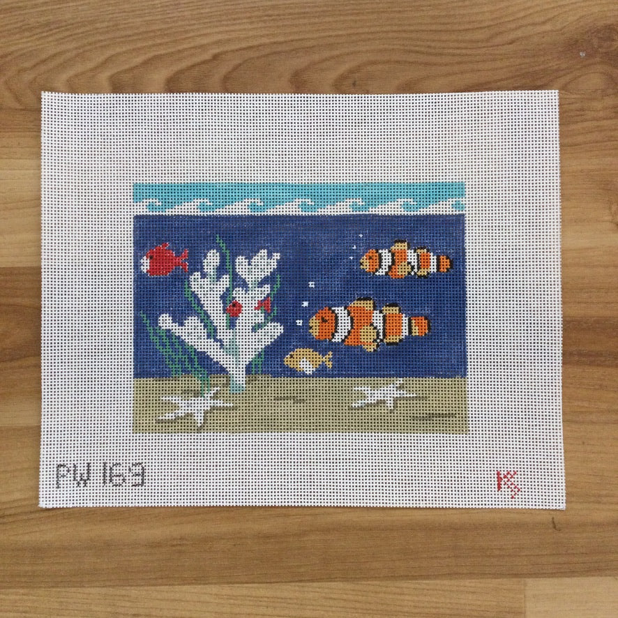 Clown Fish Pillow Canvas - needlepoint