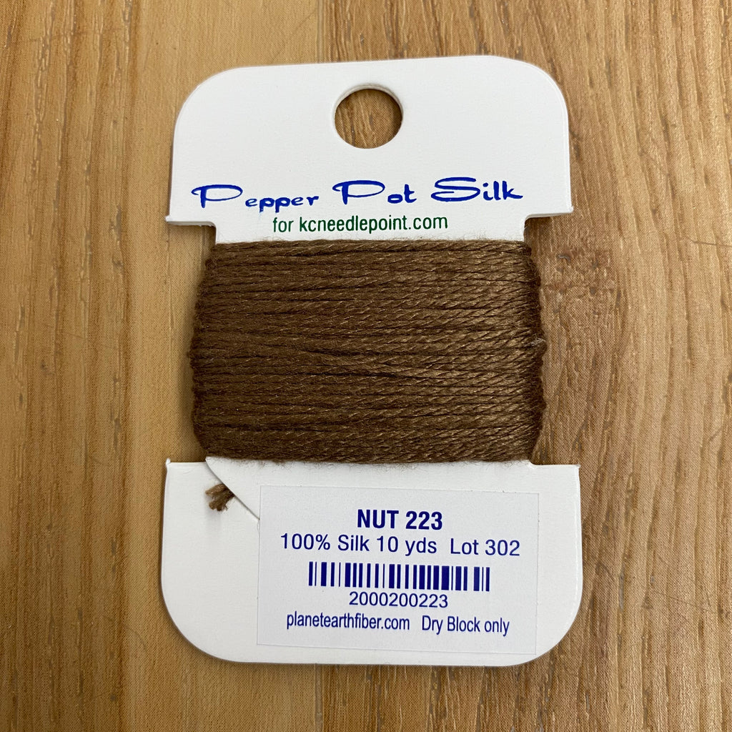 Pepper Pot Silk Card 223 Nut - KC Needlepoint