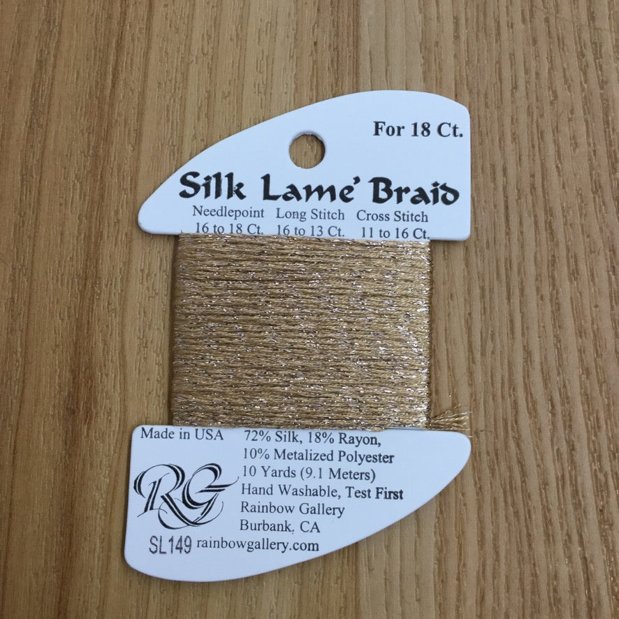Silk Lamé Braid SL149 Desert Sand - KC Needlepoint