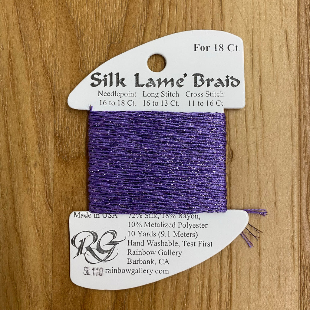 Silk Lamé Braid SL110 Dark Violet - KC Needlepoint