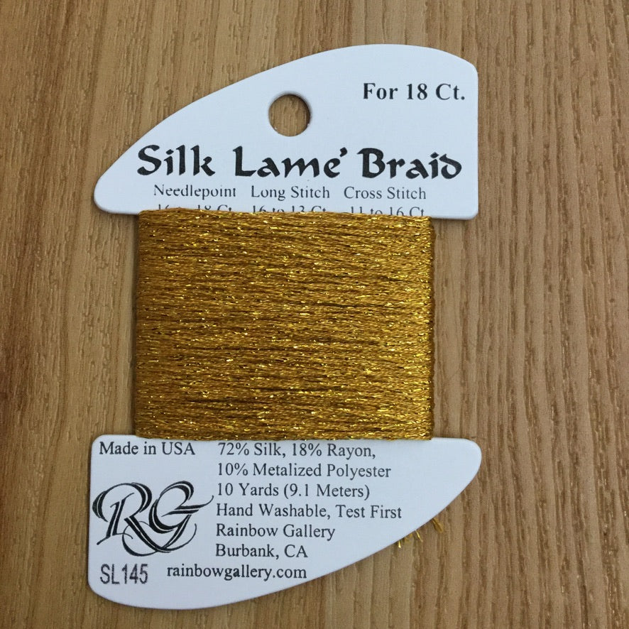 Silk Lamé Braid SL145 Fool's Gold - KC Needlepoint