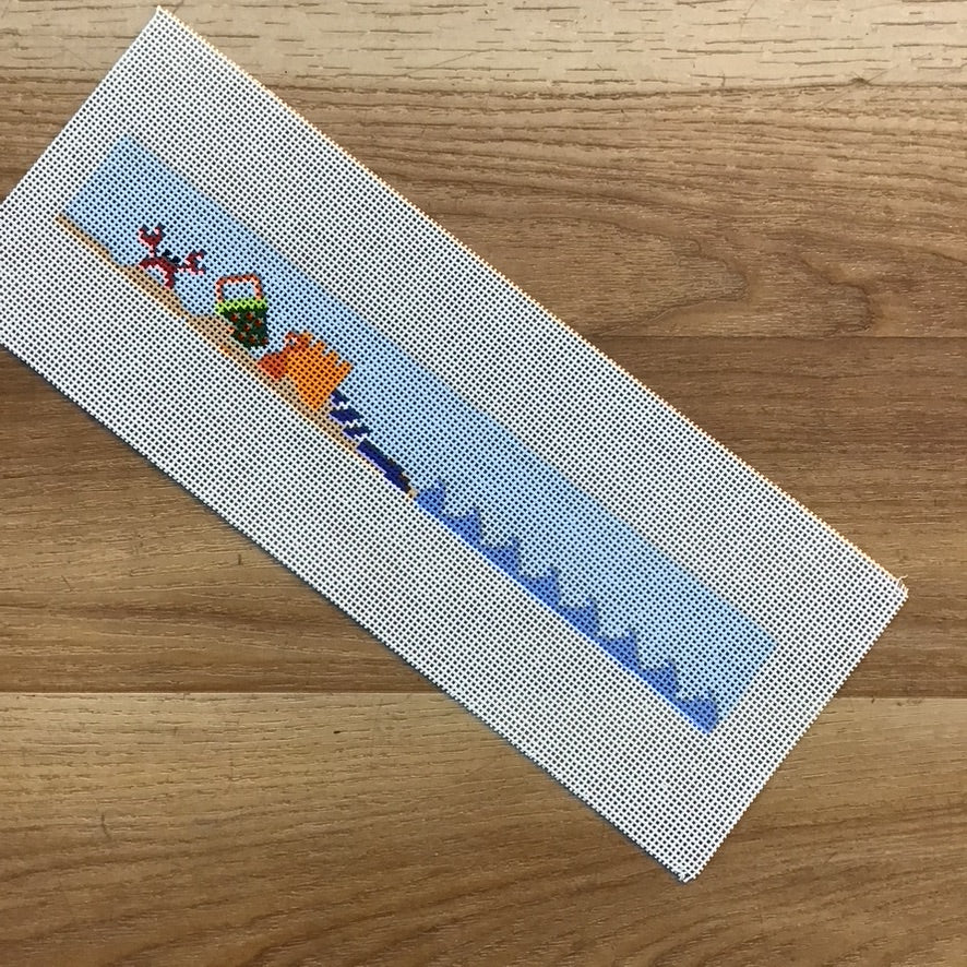 Beach Key Fob Canvas - KC Needlepoint