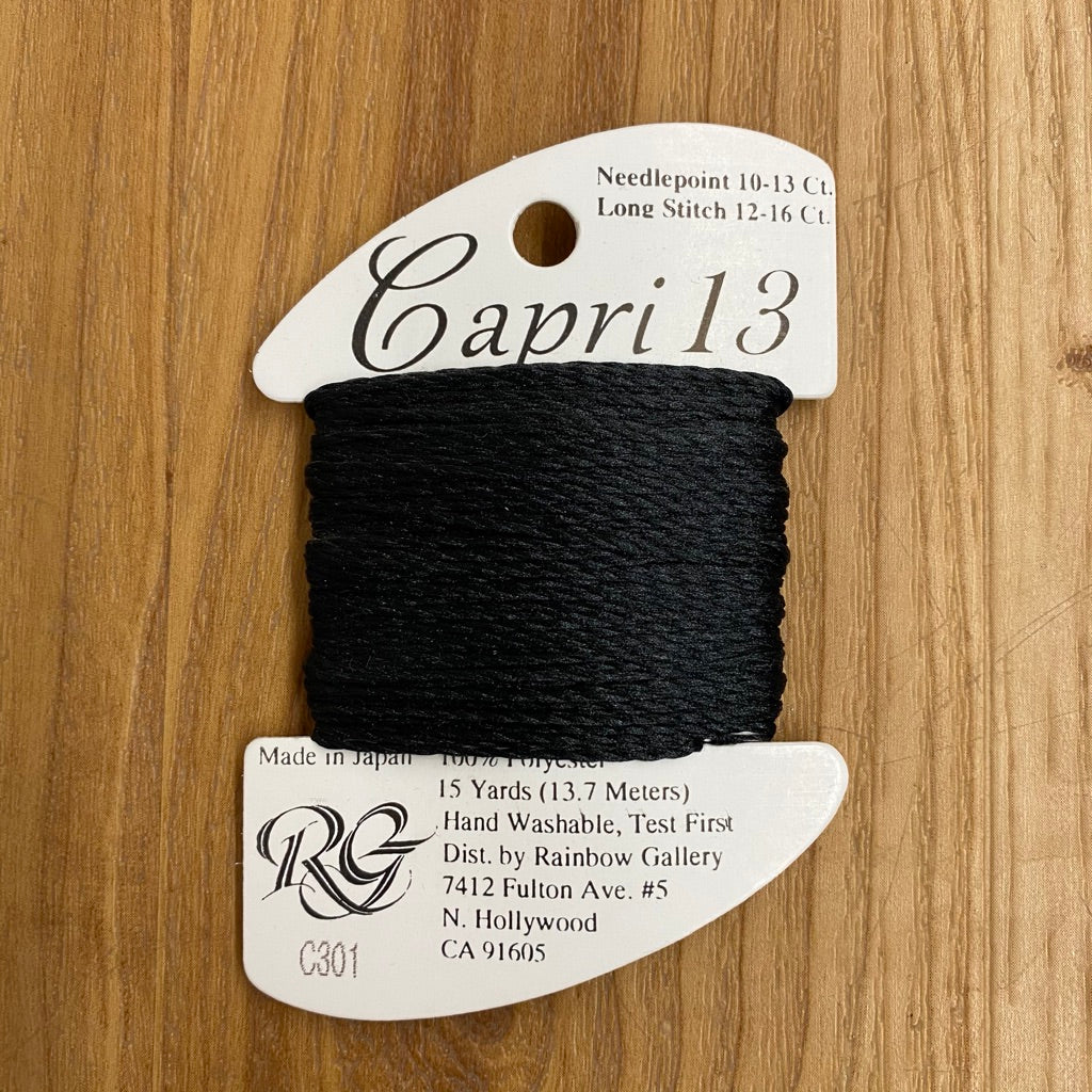 Capri 13 C301 Black - KC Needlepoint