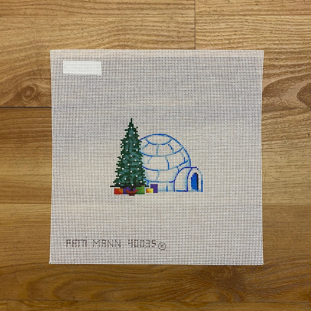 Christmas Igloo Canvas - KC Needlepoint