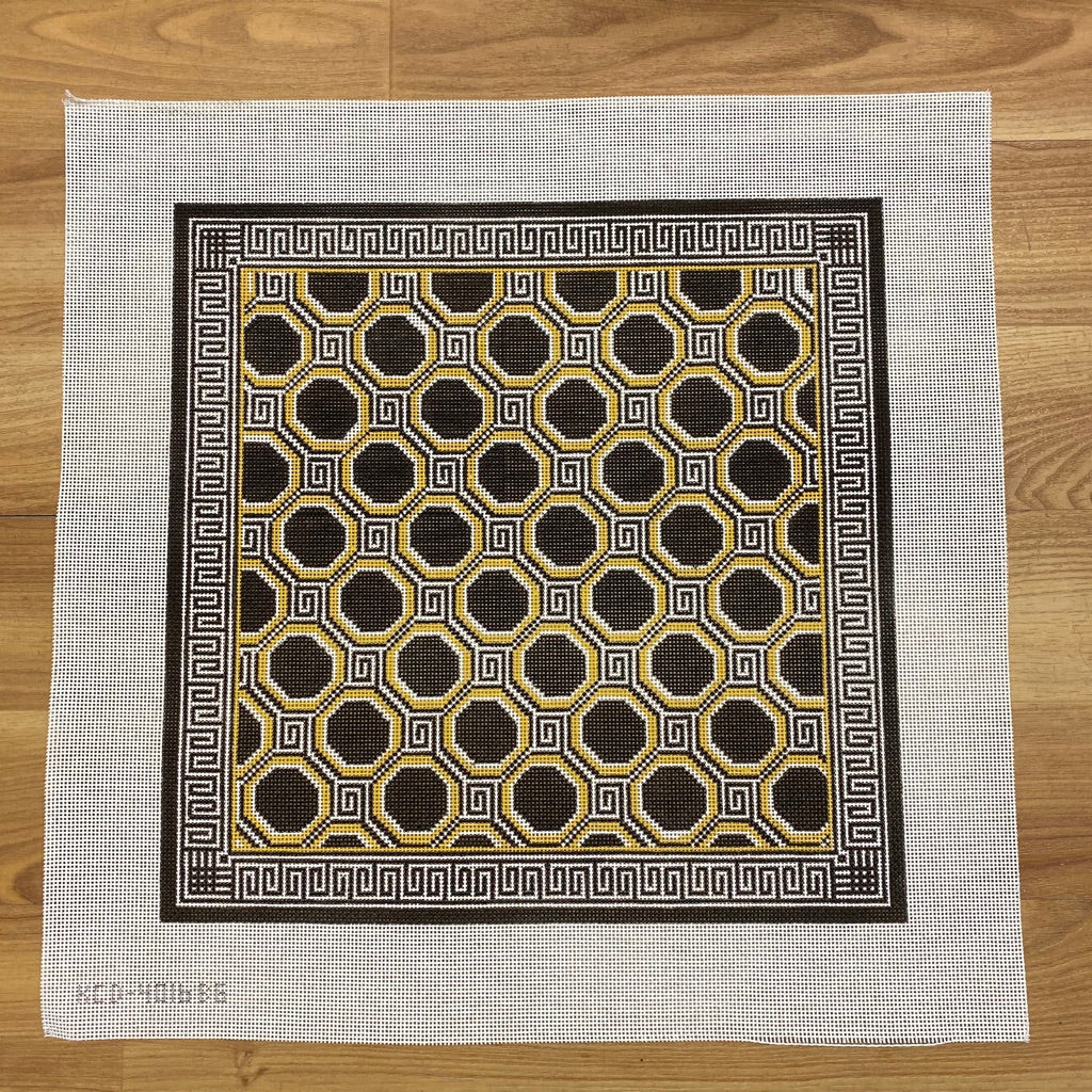 Hexagon Pillow Canvas - KC Needlepoint