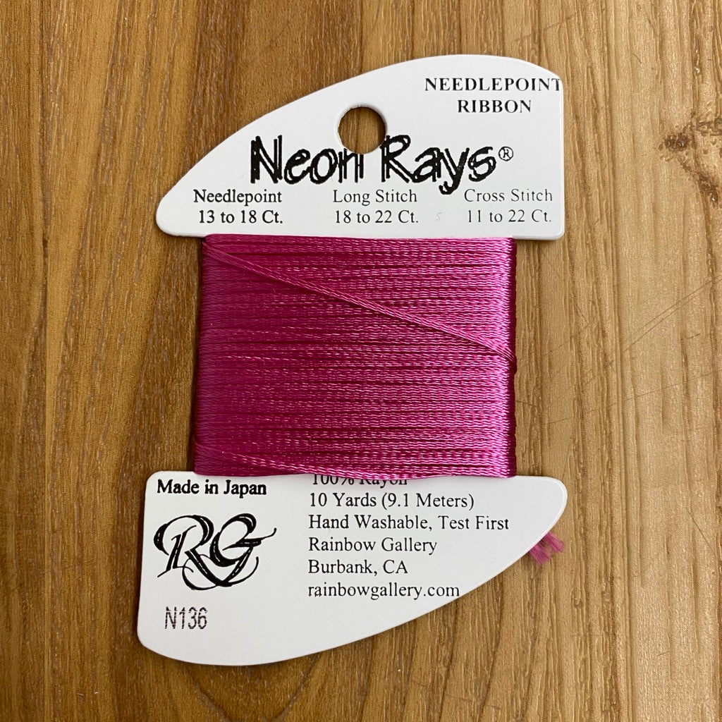 Neon Rays N136 Dark Rose Pink - KC Needlepoint