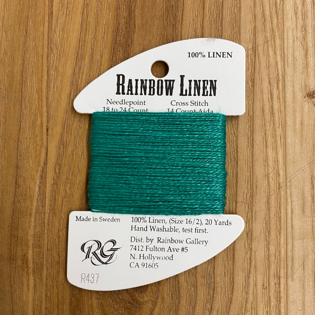 Rainbow Linen R437 Turquoise - KC Needlepoint