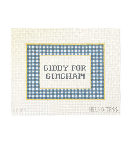 Giddy for Gingham Canvas - KC Needlepoint
