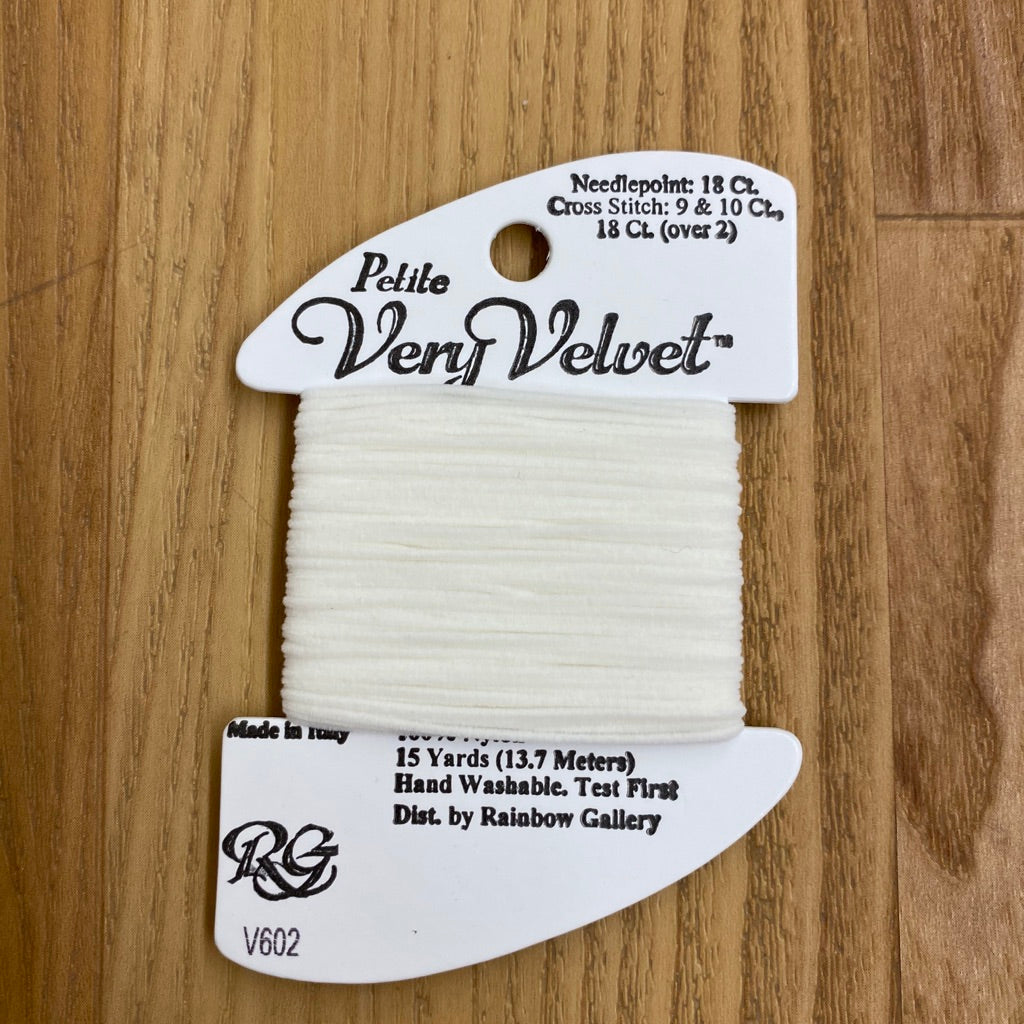 Petite Very Velvet V602 White - KC Needlepoint