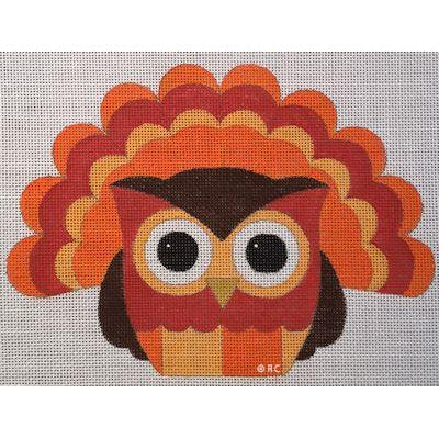 Turkey Owl Canvas - KC Needlepoint