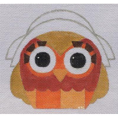 Miss Pilgrim Owl Canvas - KC Needlepoint