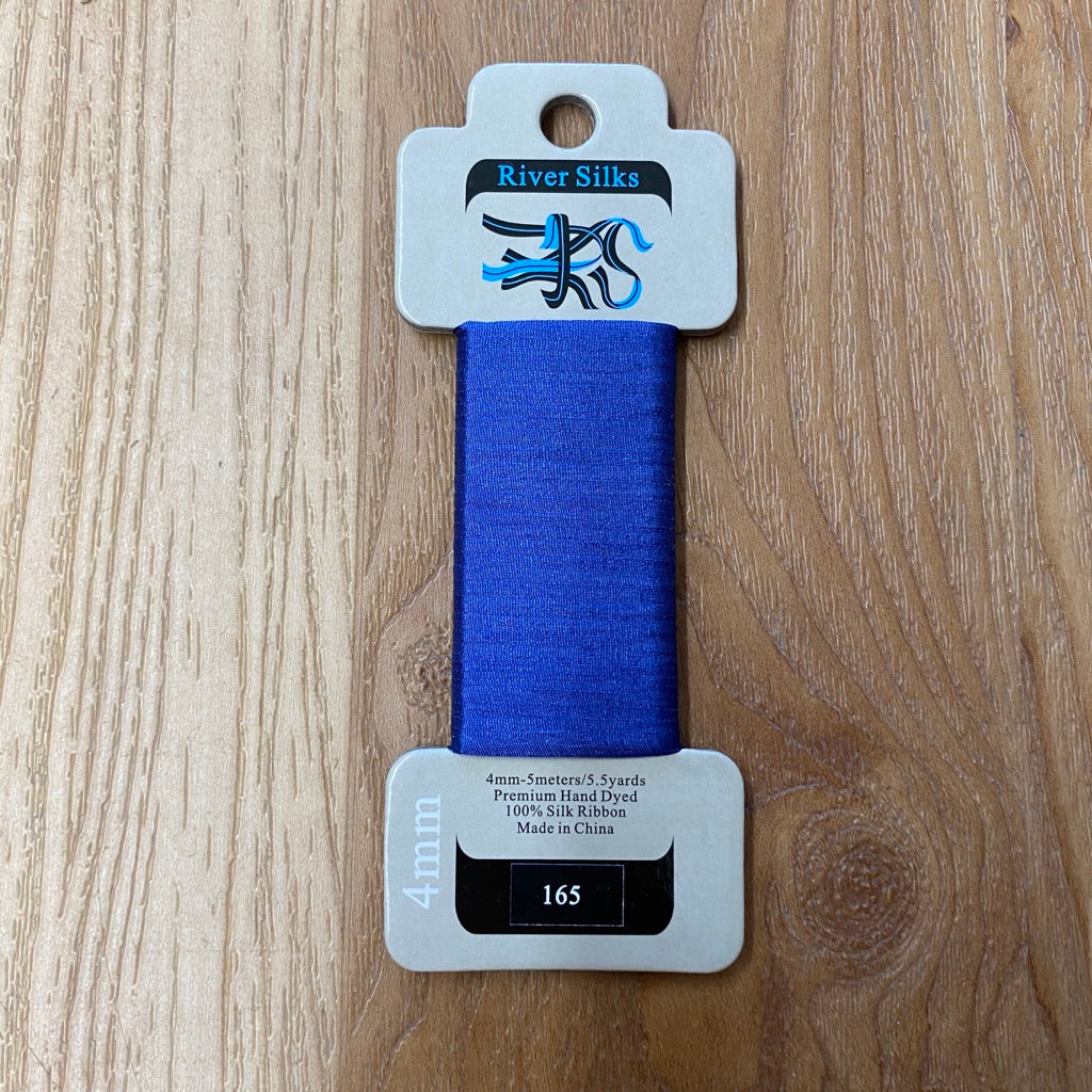 Silk Ribbon 4mm 165 True Blue - KC Needlepoint