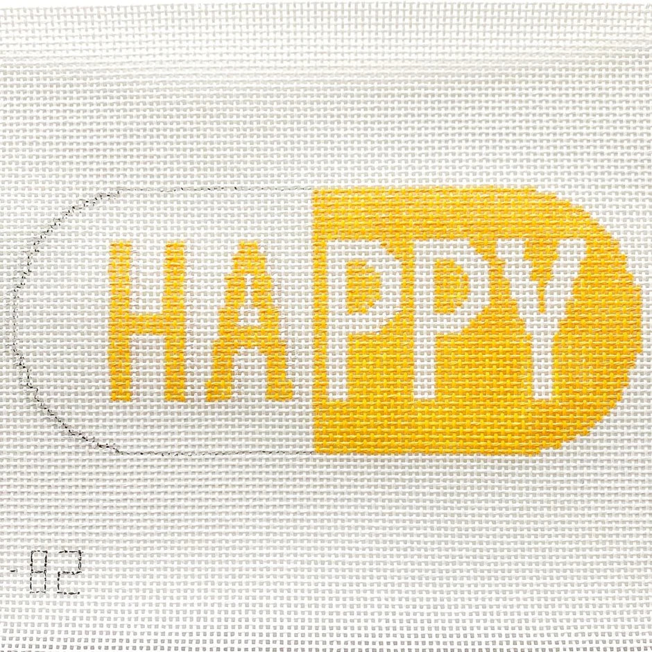 Happy Pill Canvas - KC Needlepoint