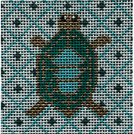 Turtle 3" Square Insert Canvas - KC Needlepoint