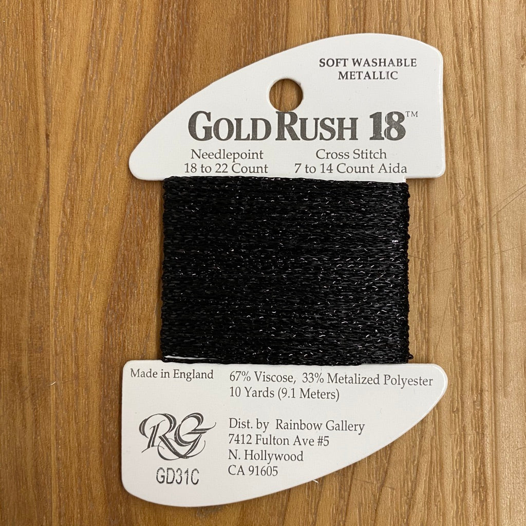 Gold Rush GD31C Black - KC Needlepoint