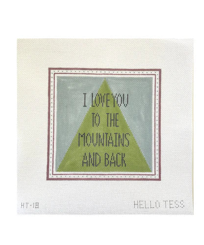 I Love You Mountains Canvas - KC Needlepoint